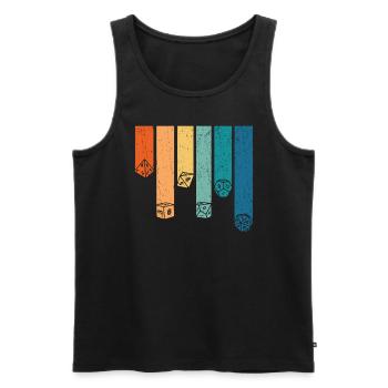 Retro -Rollenspielespiel W�rfel Vintage Dice D20 R - Männer Premium Bio Tank Top - Schwarz - Vorne - Michal (187cm)