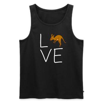 Liebe Kangaroo Geschenk Aussie Australia Kinder K� - Männer Premium Bio Tank Top - Schwarz - Vorne - Michal (187cm)