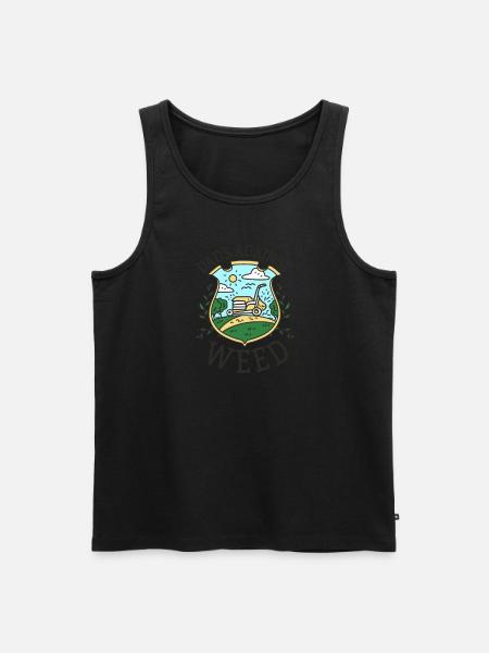 Papa ist gegen Unkraut - Männer Premium Bio Tank Top - Schwarz