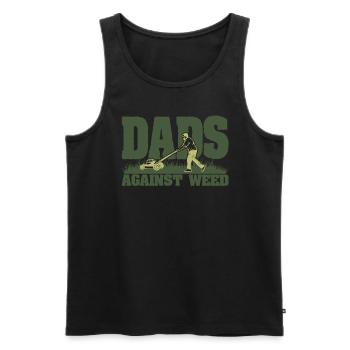 Papa ist gegen Unkraut - Männer Premium Bio Tank Top - Schwarz - Vorne - Michal (187cm)