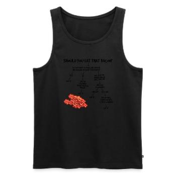 Sollten Sie diesen speck lustigen Speckliebhaberge - Männer Premium Bio Tank Top - Schwarz - Vorne - Michal (187cm)