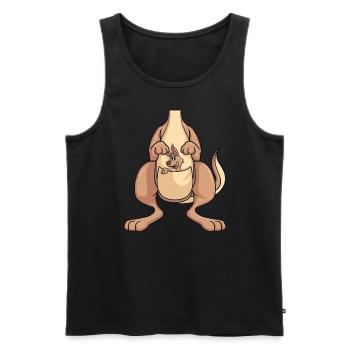 K�nguru Kost�m Australien Wallaby Kangaroo - Männer Premium Bio Tank Top - Schwarz - Vorne - Michal (187cm)