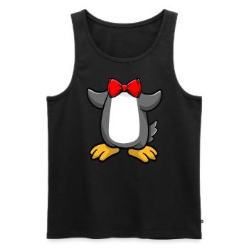 Penguin Kost�m Smoking Funny Halloween Penguin - Männer Premium Bio Tank Top - Schwarz - Vorne - Michal (187cm)