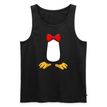 Penguin Kost�m Smoking Funny Halloween Penguin - Männer Premium Bio Tank Top - Schwarz - Vorne - Michal (187cm)