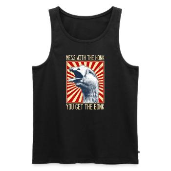 Mach dich mit dem Hupen an, du bekommst die lustig - Männer Premium Bio Tank Top - Schwarz - Vorne - Michal (187cm)
