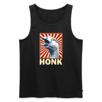 Honk Funny Gans Game Animal Meme Gans - Männer Premium Bio Tank Top - Schwarz - Vorne - AI Model Male 178 light (178cm)