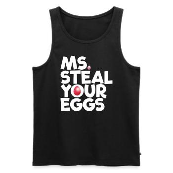 Frau stiehlt Ihre Eier Kinder Ostersonntag lustig - Männer Premium Bio Tank Top - Schwarz - Vorne - Michal (187cm)