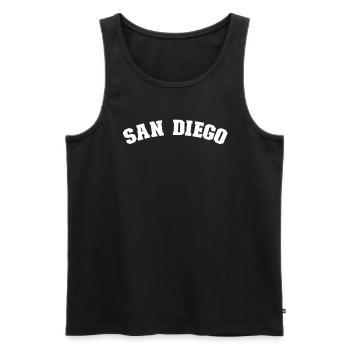 San Diego California Stolz vom San Diego Geschenk - Männer Premium Bio Tank Top - Schwarz - Vorne - AI Model Male 178 light (178cm)