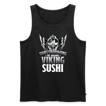 Surstrommierter Viking Sushi Schwedisches Essen - Männer Premium Bio Tank Top - Schwarz - Vorne - Michal (187cm)