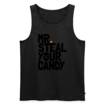 Mr Steal Ihre S��igkeiten Kleinkind Halloween Outf - Männer Premium Bio Tank Top - Schwarz - Vorne - Michal (187cm)