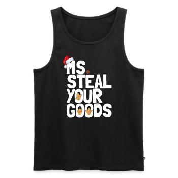 Frau stiehlt Ihre Waren Kleinkind Weihnachtsm�dche - Männer Premium Bio Tank Top - Schwarz - Vorne - Michal (187cm)