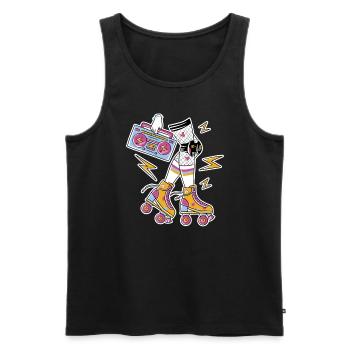 Roller Skating Retro Roller Derby Frauenrolle - Männer Premium Bio Tank Top - Schwarz - Vorne - AI Model Male 178 light (178cm)