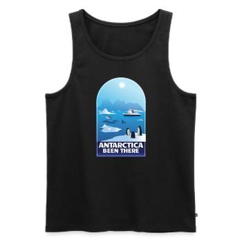 Antarktis die Eispausee Antarktis - Männer Premium Bio Tank Top - Schwarz - Vorne - Michal (187cm)