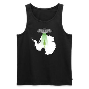 Antarktis UFO Alien Ufo Alien Verschw�rung AlienAn - Männer Premium Bio Tank Top - Schwarz - Vorne - Michal (187cm)