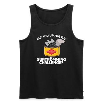 Auf dem suristischen Herausforderung schwedisches - Männer Premium Bio Tank Top - Schwarz - Vorne - Michal (187cm)