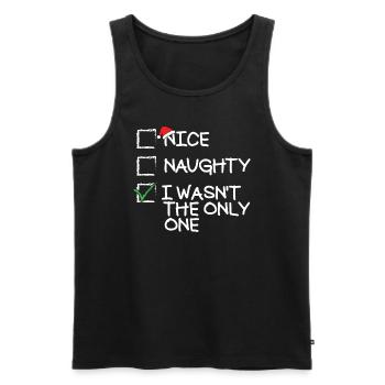 �nes Naughty Ich war nicht das einzige lustige - Männer Premium Bio Tank Top - Schwarz - Vorne - AI Model Male 178 light (178cm)