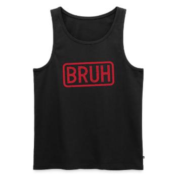 Bruh Stempel Bruh Meme Jungen M�nner Teen Bruh - Männer Premium Bio Tank Top - Schwarz - Vorne - AI Model Male 178 light (178cm)