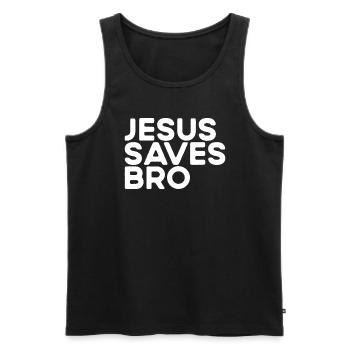 Jesus rettet die christliche Evangelisation Kirche - Männer Premium Bio Tank Top - Schwarz - Vorne - Michal (187cm)