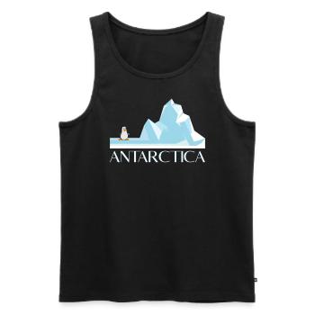 Die Antarktis war dort Antarktis Urlaub - Männer Premium Bio Tank Top - Schwarz - Vorne - Michal (187cm)