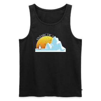 Antarktis Sonnenuntergang war dort Antarktis Urlau - Männer Premium Bio Tank Top - Schwarz - Vorne - Michal (187cm)