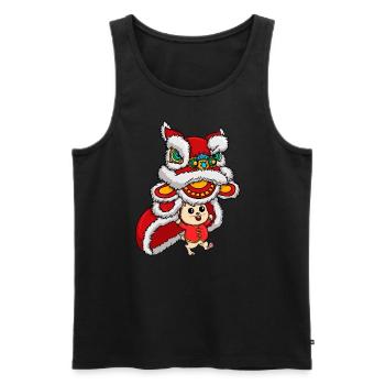 Chinesisches Neujahr des Kaninchens 2023 Jahr Kani - Männer Premium Bio Tank Top - Schwarz - Vorne - Michal (187cm)