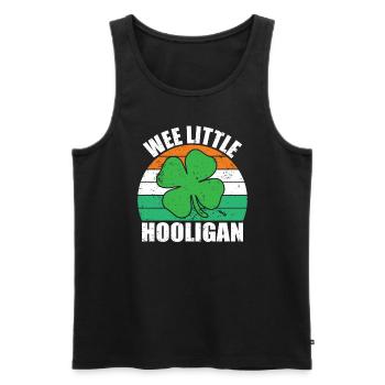 Kinder St. Patricks Day Irish Wee Little Hooligans - Männer Premium Bio Tank Top - Schwarz - Vorne - AI Model Male 178 light (178cm)