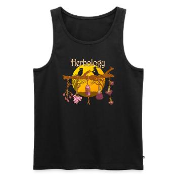 Herbologie Hexenpflanze Kr�uterrank HerbologieKr�u - Männer Premium Bio Tank Top - Schwarz - Vorne - Michal (187cm)