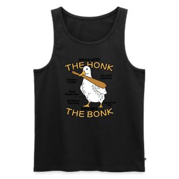 Mach dich mit dem Hupen an, du bekommst das Bonk G - Männer Premium Bio Tank Top - Schwarz - Vorne - AI Model Male 178 light (178cm)