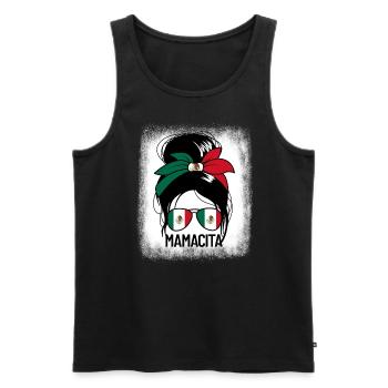 Mama Cita hei�e mexikanische Frau Cinco de Mayo Ma - Männer Premium Bio Tank Top - Schwarz - Vorne - Michal (187cm)