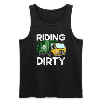 Reiten schmutziger M�llwagen M�llwagen M�lltagschm - Männer Premium Bio Tank Top - Schwarz - Vorne - Michal (187cm)