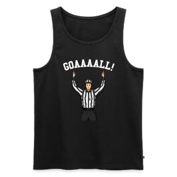 Ahnungslose Sportfan -Schiedsrichter -Tor -Fu�ball - Männer Premium Bio Tank Top - Schwarz - Vorne - Michal (187cm)
