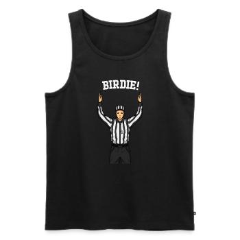 Ahnungslose Sportfan -Schiedsrichter Birdie Lustig - Männer Premium Bio Tank Top - Schwarz - Vorne - Michal (187cm)