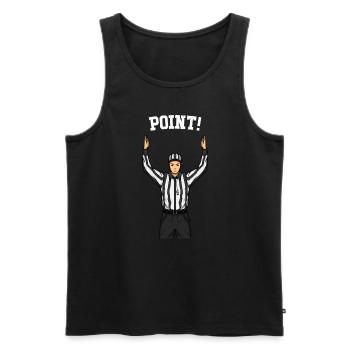 Ahnungslose Sportfan -Schiedsrichter -Schiedsricht - Männer Premium Bio Tank Top - Schwarz - Vorne - Michal (187cm)