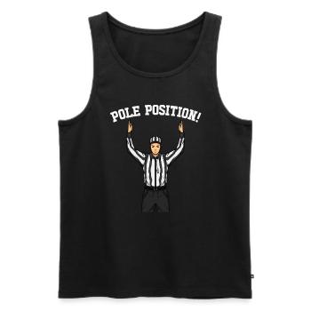 Ahnungslose Sportfan -Schiedsrichter -Pole -Positi - Männer Premium Bio Tank Top - Schwarz - Vorne - Michal (187cm)