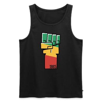 Juneteenth Protest Fist 1865 Schwarze FreiheitJune - Männer Premium Bio Tank Top - Schwarz - Vorne - Michal (187cm)