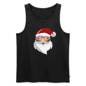 Weihnachten im Juli Santa Beach Urlaub Weihnachten - Männer Premium Bio Tank Top - Schwarz - Vorne - Michal (187cm)