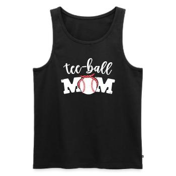 Tee-Ball Mom Tee Ball Baseball Frauen Tee-Ball - Männer Premium Bio Tank Top - Schwarz - Vorne - AI Model Male 178 light (178cm)