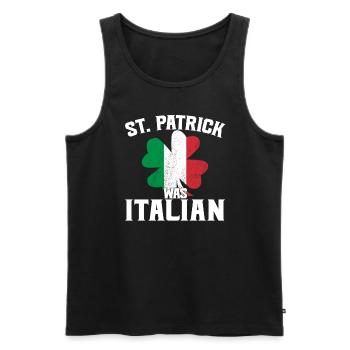 Lustiger St. Patrick's Day St. Patrick war Italien - Männer Premium Bio Tank Top - Schwarz - Vorne - AI Model Male 178 light (178cm)