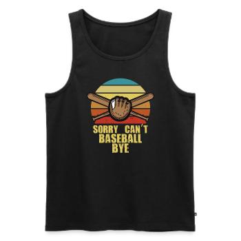 Entschuldigung, kann nicht Baseball -Tschuss Retro - Männer Premium Bio Tank Top - Schwarz - Vorne - Michal (187cm)