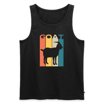 Ziege Retro Ziege Vintage Ziege - Männer Premium Bio Tank Top - Schwarz - Vorne - AI Model Male 178 light (178cm)