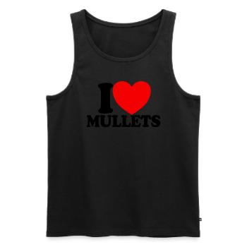 Ich liebe Mullets Red Heart Southern Redneck Mulle - Männer Premium Bio Tank Top - Schwarz - Vorne - AI Model Male 178 light (178cm)
