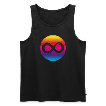 Neurodiversity Infinity Sunset Autismusbewusstsein - Männer Premium Bio Tank Top - Schwarz - Vorne - Michal (187cm)
