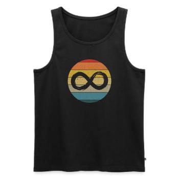 Neurodiversity Infinity Sunset Autismusbewusstsein - Männer Premium Bio Tank Top - Schwarz - Vorne - Michal (187cm)