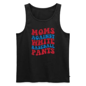 M�tter gegen wei�e Baseballhosen Frauen BaseballM� - Männer Premium Bio Tank Top - Schwarz - Vorne - Michal (187cm)