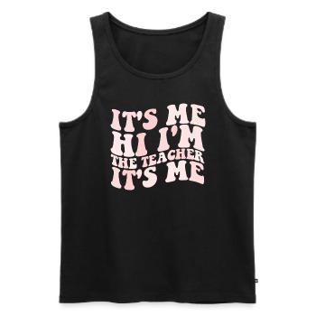 Ich bin es Hallo, ich bin die Lehrerin, die ich Fr - Männer Premium Bio Tank Top - Schwarz - Vorne - AI Model Male 178 light (178cm)