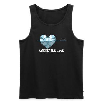 Unsinkable Love Titanic Iceburg Funny RMS Titanic - Männer Premium Bio Tank Top - Schwarz - Vorne - AI Model Male 178 light (178cm)