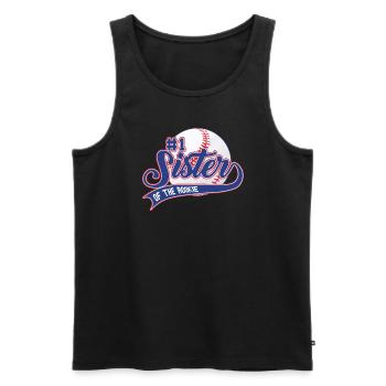 Schwester der Rookie 1. Geburtstag Baseballfamilie - Männer Premium Bio Tank Top - Schwarz - Vorne - Michal (187cm)