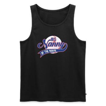 Nanny der Rookie 1. Geburtstag Baseballfamilie - Männer Premium Bio Tank Top - Schwarz - Vorne - Michal (187cm)