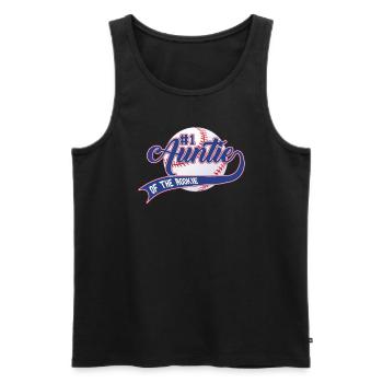 Tante des Rookie 1. Geburtstags Baseballfamilie - Männer Premium Bio Tank Top - Schwarz - Vorne - Michal (187cm)
