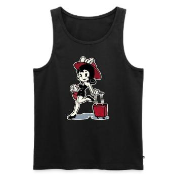 World Traveller Girl World Traveller FrauenreisenR - Männer Premium Bio Tank Top - Schwarz - Vorne - Michal (187cm)